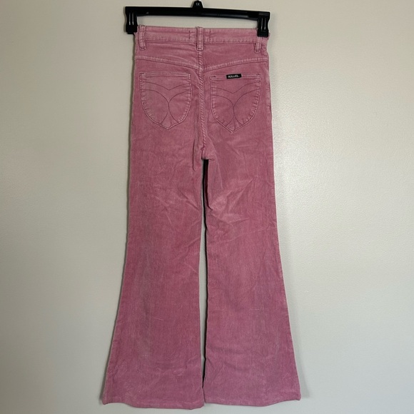 Rolla’s- Eastcoast Pink Flared Corduroy Pants - Picture 6 of 13